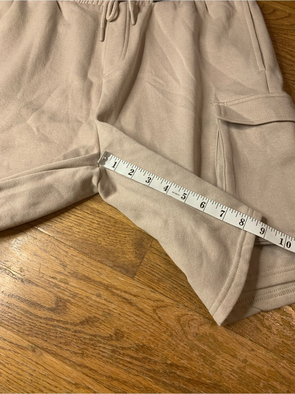 Amnesia Offline Beige Fleece Cargo Shorts Size XL NWT - Picture 6 of 7